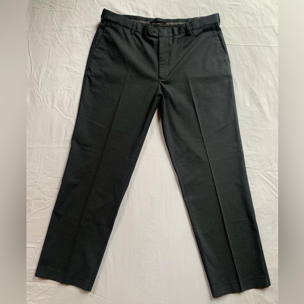 NWT KIRKLAND SIGNATURE BLACK PIN DOT KHAKI DRESS/WORK PANTS MENS SIZE 40x32